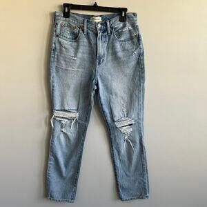 Madewell The Perfect Vintage Jean Distressed Denim 28 Light Wash
